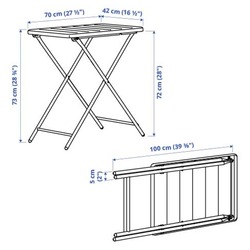 Set mobilier de gradina Ikea Torparo 70x42 (Alb) Thumb