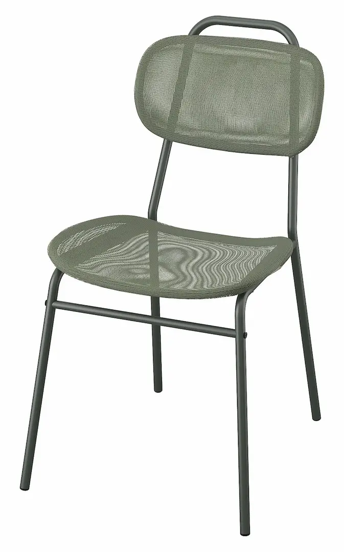 Set mobilier de gradina Ikea Vasman/Ensholm 135/190x74 (Maro deschis/Verde)