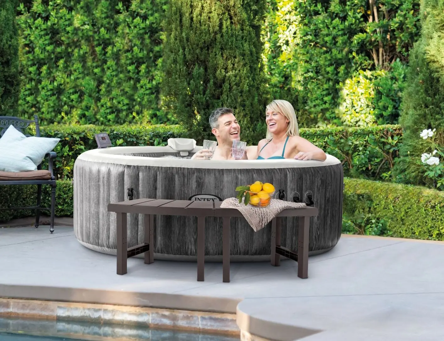 Набор табуретов для бассейна Intex PureSpa 28514 (Brown)