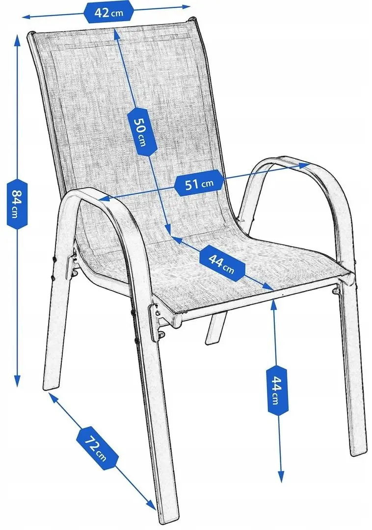 Set mobilier de gradina Jumi Fiesta OM-967977 (Black) - 4