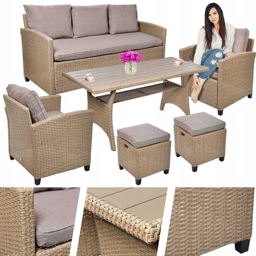 Set mobilier de gradină Jumi Milano (Beige)