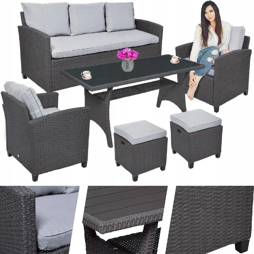Set mobilier de gradină Jumi Milano (Grey)