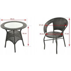 Set mobilier de gradină Jumi Saturn (Brown) Thumb