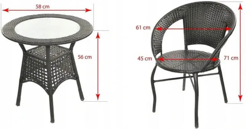 Set mobilier de gradină Jumi Saturn (Brown)