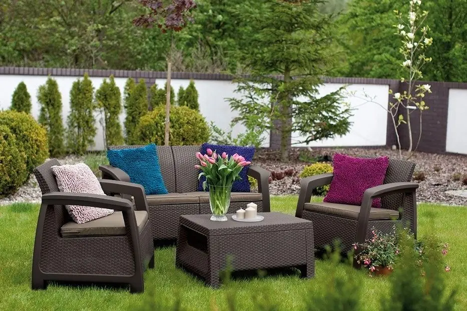 Set mobilier de grădină Keter Bahamas Set (Brown/Beige) - 3