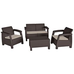 Set mobilier de grădină Keter Bahamas Set (Brown/Beige)