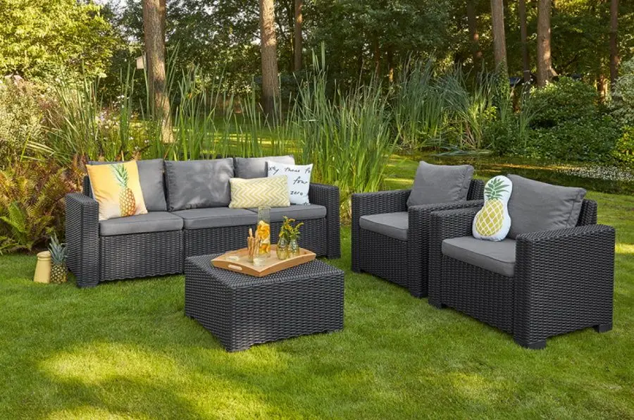 Set mobilier de grădină Keter California 253326 (Graphite/Grey) - 2