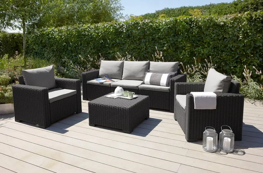 Set mobilier de grădină Keter California 253326 (Graphite/Grey) - 3
