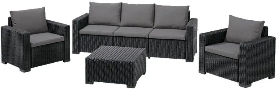 Set mobilier de grădină Keter California 253326 (Graphite/Grey)