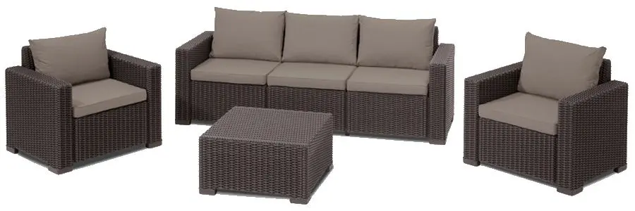 Set mobilier de grădină Keter California 3 253325 (Brown/Beige)
