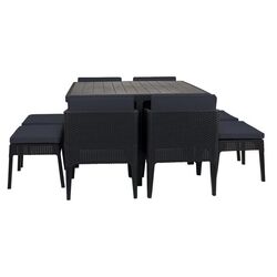 Set mobilier de gradina Keter Columbia 9 (Graphite) Thumb