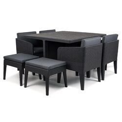 Set mobilier de gradina Keter Columbia 9 (Graphite/Gray) Thumb