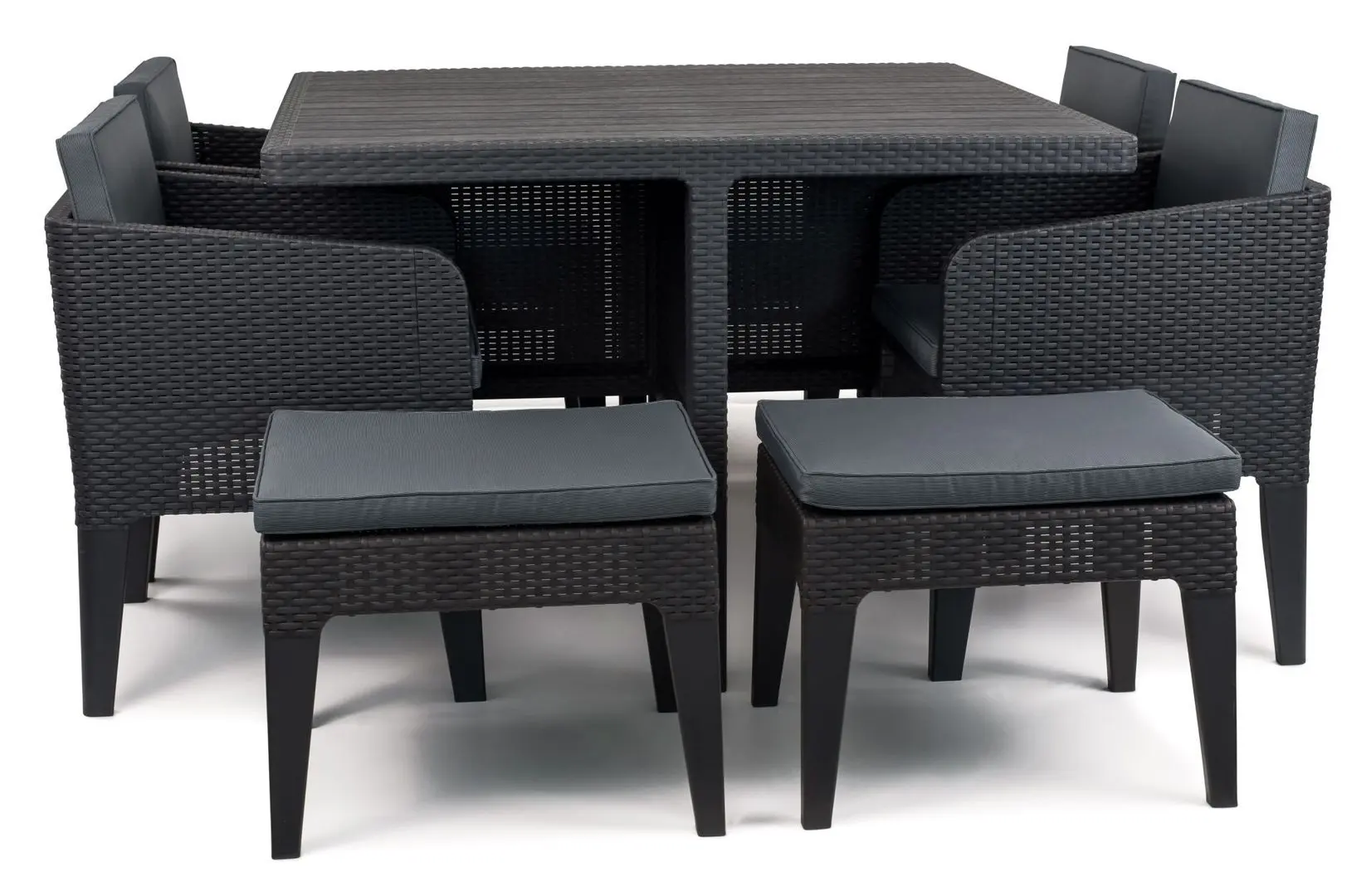 Set mobilier de gradina Keter Columbia 9 (Graphite/Gray)