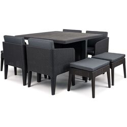 Set mobilier de gradina Keter Columbia 9pcs (Graphite/Grey) Thumb