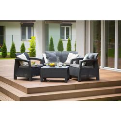 Set mobilier de grădină Keter Corfu 2324 (Graphite/Grey) Thumb