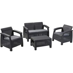 Set mobilier de grădină Keter Corfu 2324 (Graphite/Grey)