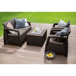 Set mobilier de grădină Keter Corfu Box 2327 (Brown/Taupe) Thumb