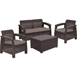 Set mobilier de grădină Keter Corfu Box 2327 (Brown/Taupe)
