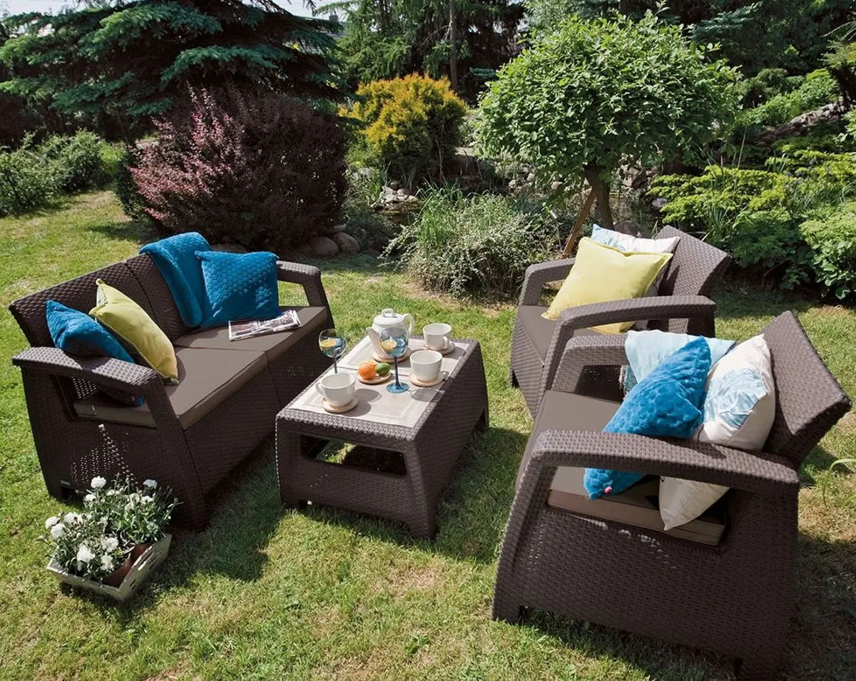 Set mobilier de gradina Keter Corfu (Brown) - 3