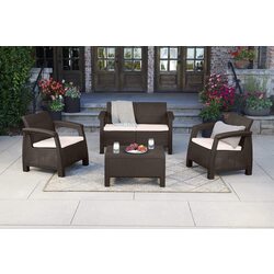 Set mobilier de gradina Keter Corfu (Brown) Thumb