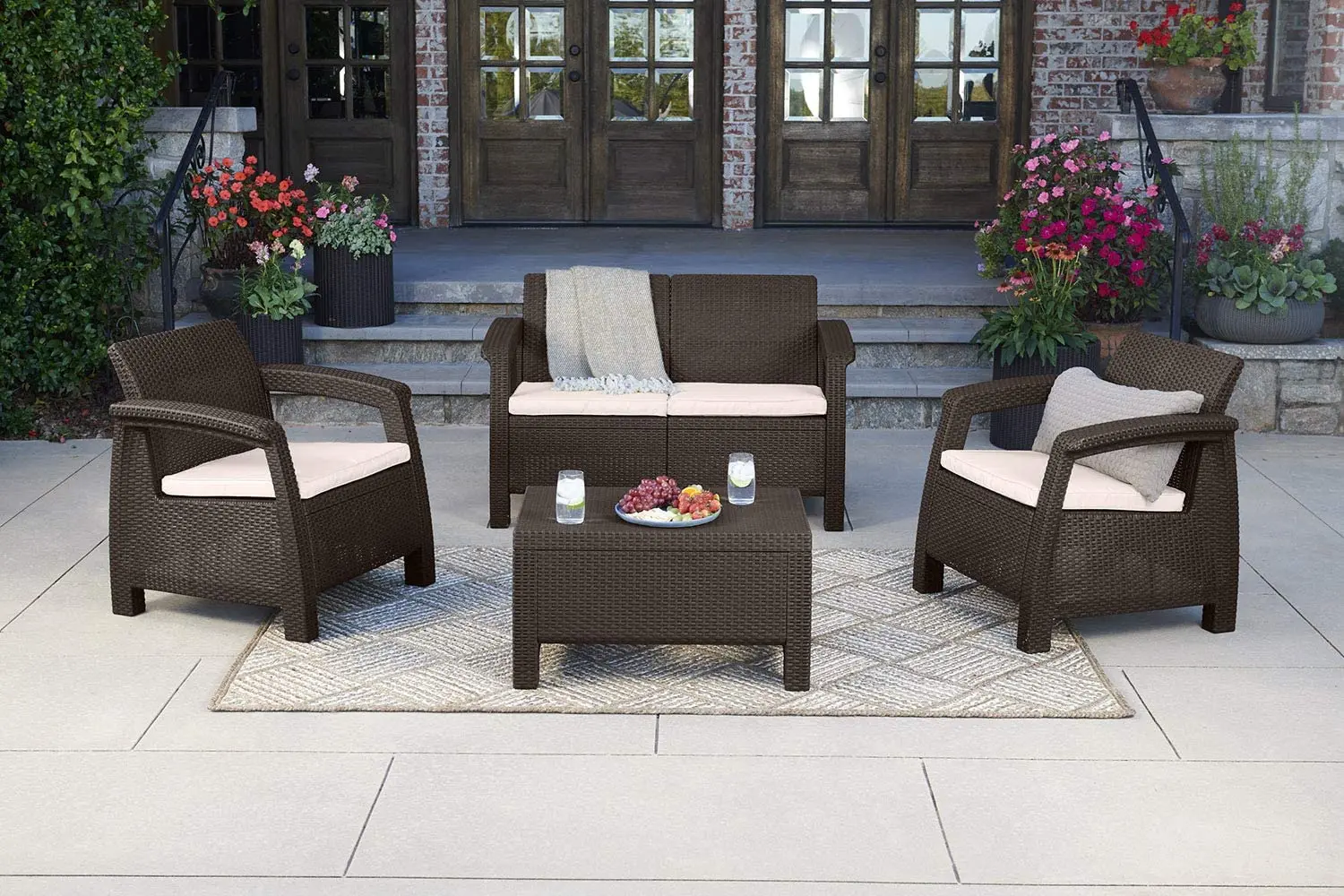 Set mobilier de gradina Keter Corfu (Brown) - 4