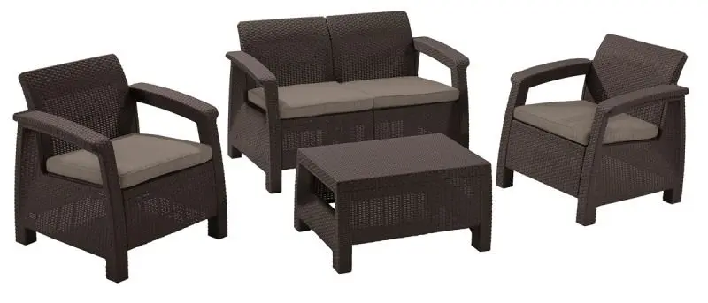 Set mobilier de gradina Keter Corfu (Brown)