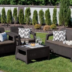 Set mobilier de gradina Keter Corfu (Brown) Thumb