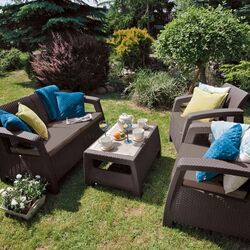 Set mobilier de gradina Keter Corfu (Brown) Thumb