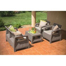 Set mobilier de gradina Keter Corfu (Cappuccino) Thumb