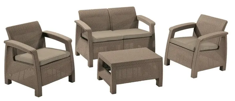 Set mobilier de gradina Keter Corfu (Cappuccino)