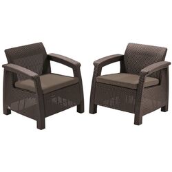 Set mobilier de gradina Keter Corfu Duo (Brown)