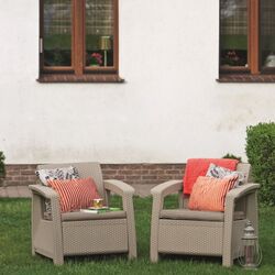 Set mobilier de gradina Keter Corfu Duo (Cappuccino) Thumb