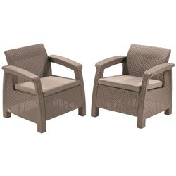 Set mobilier de gradina Keter Corfu Duo (Cappuccino)