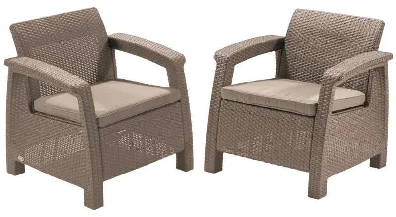 Set mobilier de gradina Keter Corfu Duo (Cappuccino)