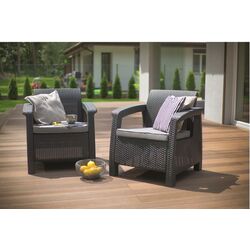 Set mobilier de gradina Keter Corfu Duo (Graphite) Thumb