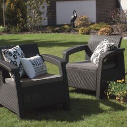 Set mobilier de gradina Keter Corfu Duo (Graphite) Thumb