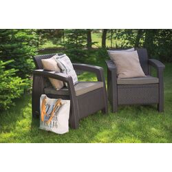 Set mobilier de gradina Keter Corfu Duo (Graphite) Thumb