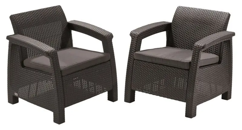 Set mobilier de gradina Keter Corfu Duo (Graphite)