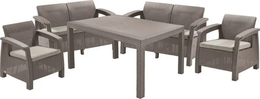 Set mobilier de grădină Keter Corfu Fiesta 2328 (Cappuccino/Sand)