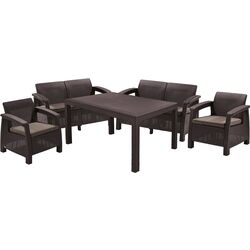 Set mobilier de grădină Keter Corfu Fiesta 2329 (Brown/Taupe)