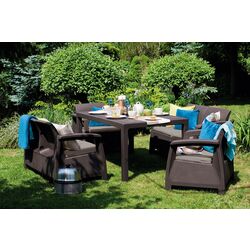 Set mobilier de grădină Keter Corfu Fiesta (Graphite) Thumb