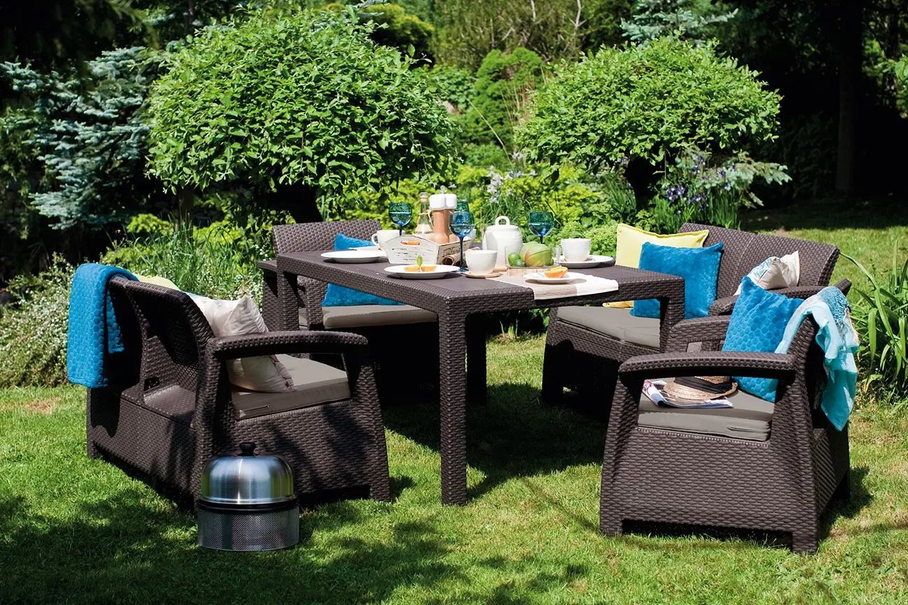 Set mobilier de grădină Keter Corfu Fiesta (Graphite) - 2