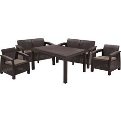 Set mobilier de grădină Keter Corfu Fiesta (Graphite)