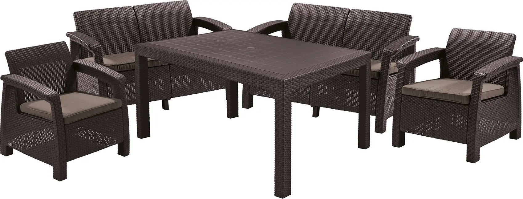 Set mobilier de grădină Keter Corfu Fiesta (Graphite)