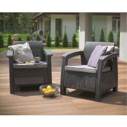 Set mobilier de gradina Keter Corfu (Graphite) Thumb