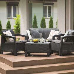 Set mobilier de gradina Keter Corfu (Graphite) Thumb