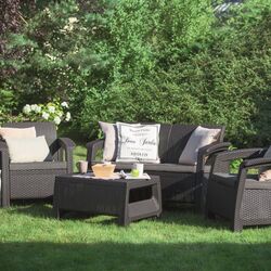 Set mobilier de gradina Keter Corfu (Graphite) Thumb