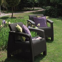 Set mobilier de gradina Keter Corfu (Graphite) Thumb