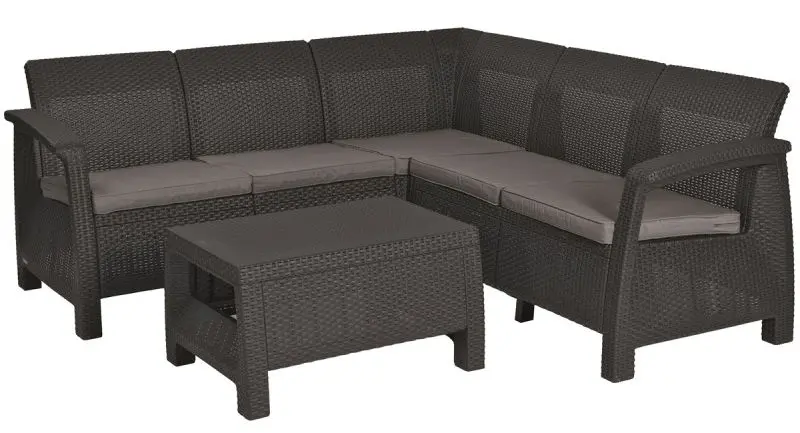 Set mobilier de gradina Keter Corfu Relax II (Graphite)