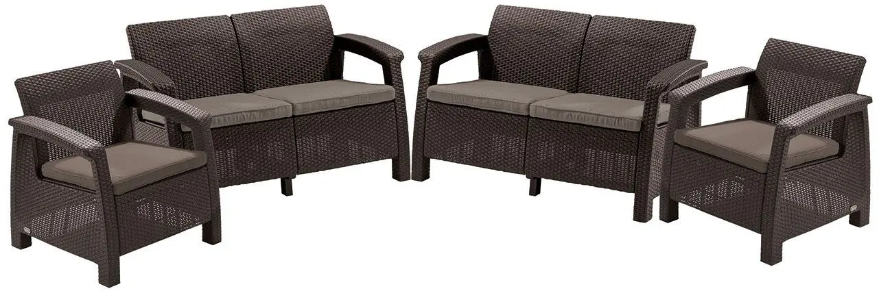 Set mobilier de gradina Keter Corfu Rest (Brown)